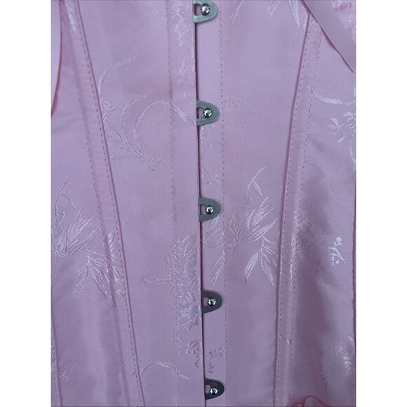 Satin Corset Shapeware Cosplay Steampunk Pirate Fairy Goth Size XS NWOT Pink - Picture 2 of 8